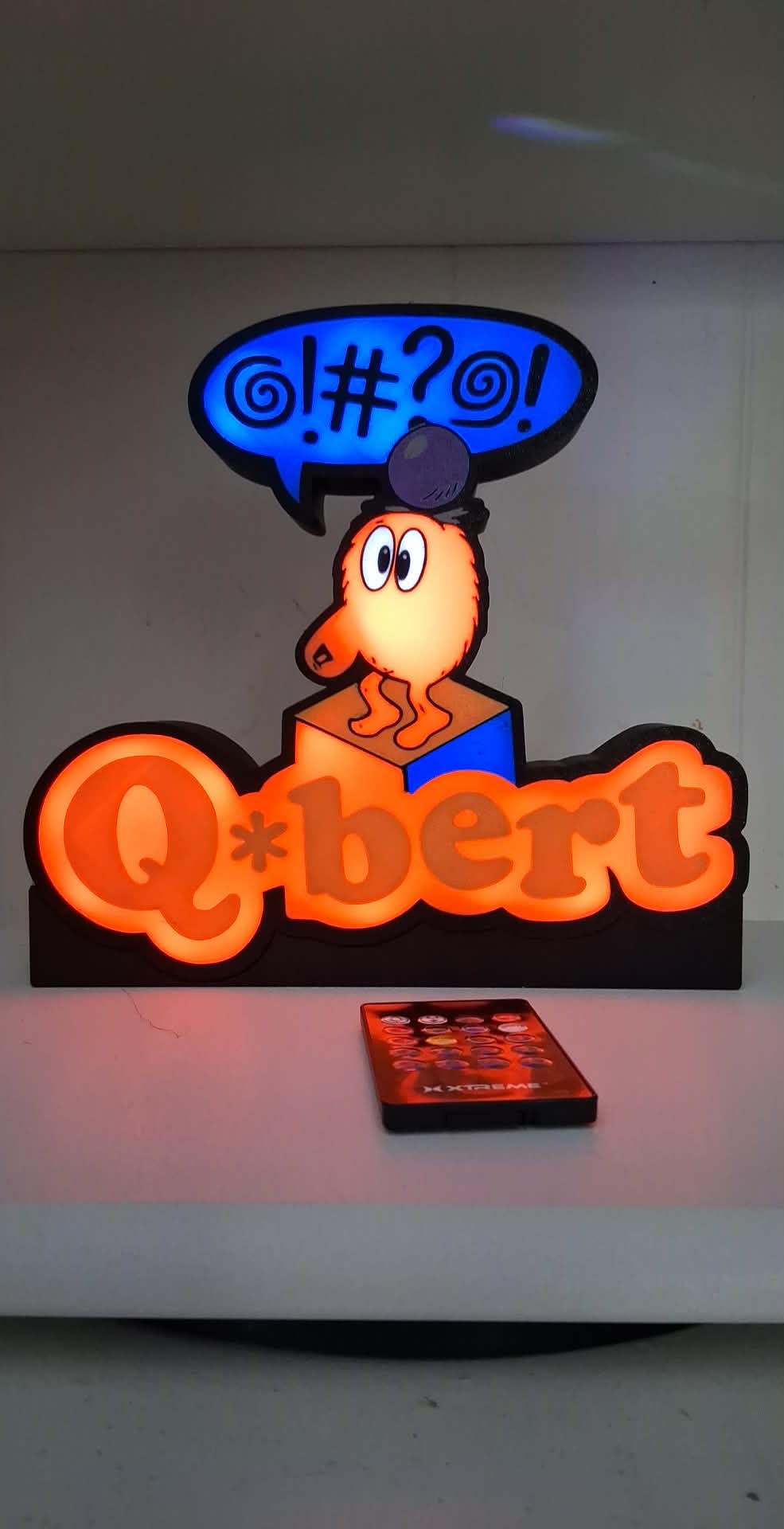 qbert LED light box – custom 3D printed – Lit Layer Creations